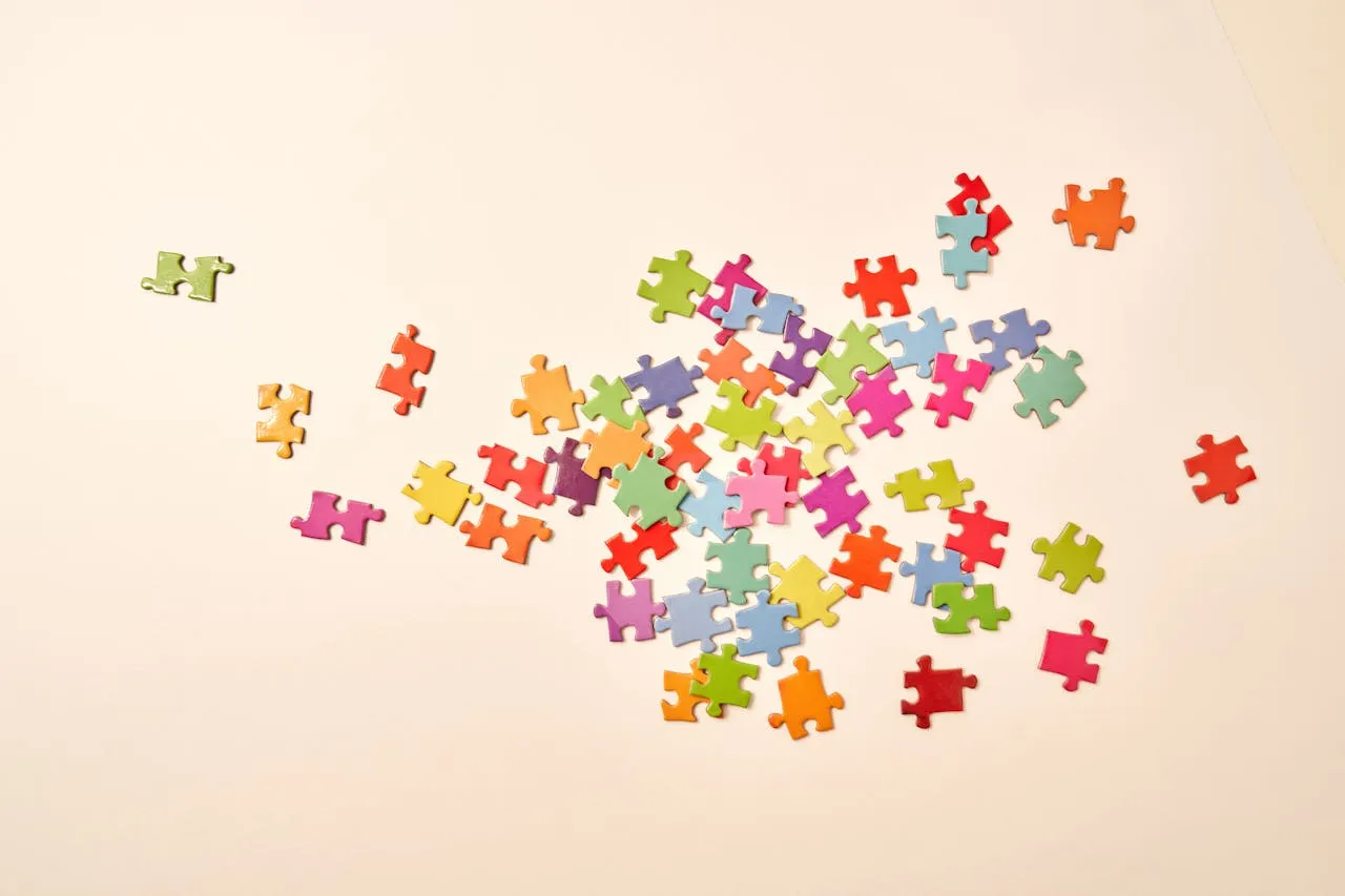 pieces of puzzle, parts creating the whole